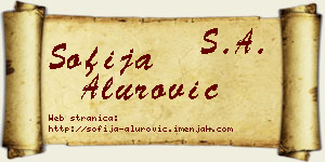 Sofija Alurović vizit kartica